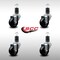 Service Caster 3'' SS Hard Rubber Wheel Swivel 1-5/8'' Expanding Stem Caster Set, 4PK SCC-SSEX20S314-HRS-158-4 - alternate 3